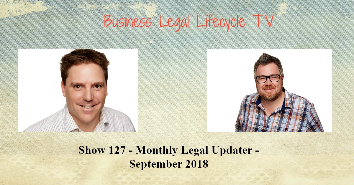 Monthly Legal Updater September 2018