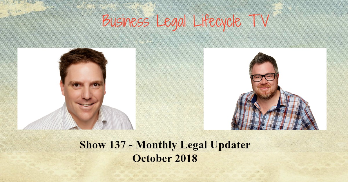 Monthly Legal Updater October 2018